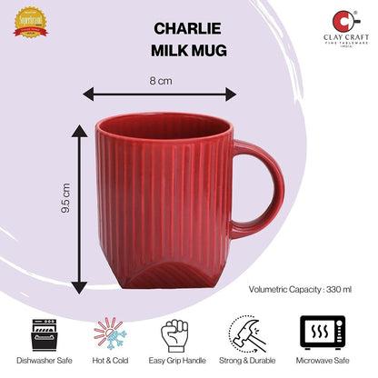 Clay Craft - Charlie Milk Mug, 1-Piece, 300ml, Crème CH3, multicolor, standard