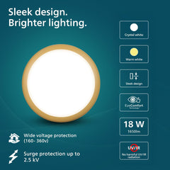 Philips 18W LED Surface Ceiling Light (Pack of 2)