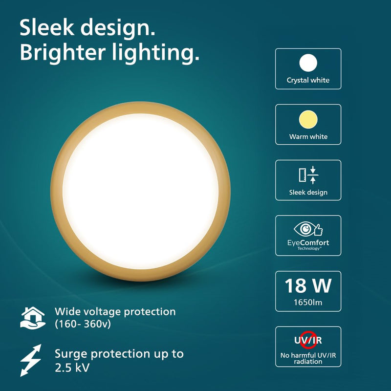 Philips 18W LED Surface Ceiling Light (Pack of 2)