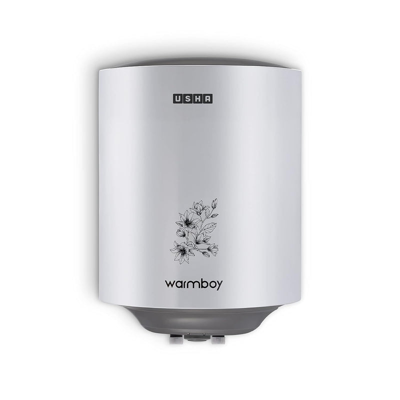 Usha Warmboy 15 Litre Storage Wall Water Heater (White)
