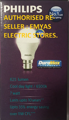 Philips Ace Saver Base B22 7-Watt LED Lamp (Pack of 5, White)