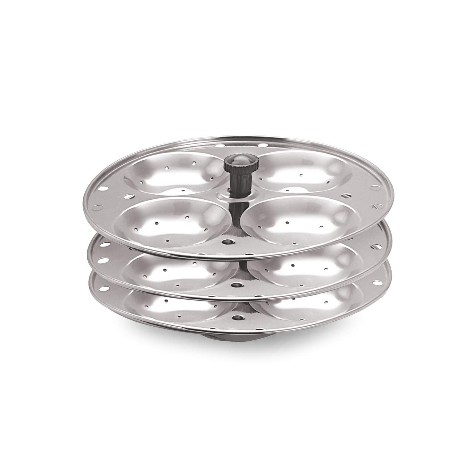 Eleven Rings 4 Plates Stainless Steel Square Idli Stand/Idli Maker Makes 16 Square Idlis at Once. (4 Plate Square Idli)