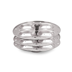 Eleven Rings 4 Plates Stainless Steel Square Idli Stand/Idli Maker Makes 16 Square Idlis at Once. (4 Plate Square Idli)