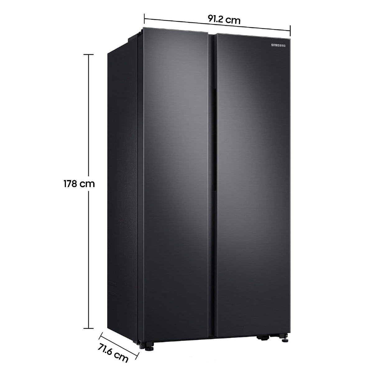 Samsung 692 L Inverter Frost-Free Side-by-Side Refrigerator (RS72A50K1B4/TL)-2