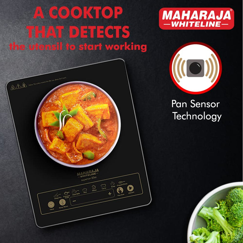 Maharaja Whiteline Superion 20 ST Induction Stove, 2000W - IC -115 (Black)