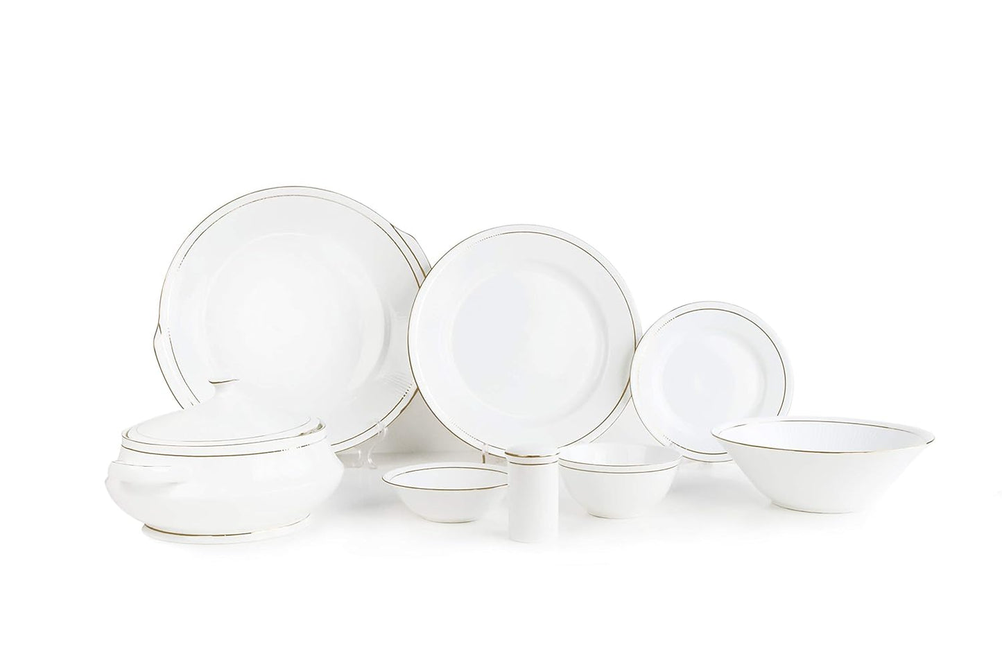 Clay Craft Mona 110 GL Bone China Dinnerware Set, 40-Pieces, Multicolor