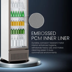 Haier HVC 505 GT5, 5 Star, Touch LED Visi Cooler Glass Door, Adjustable Shelves, Single Door Commercial Refrigerator (440 L, White)