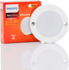 Philips 3W StarSurface Striker Cabinet Natural White Flush Mount Ceiling Lamp (Pack of 4)