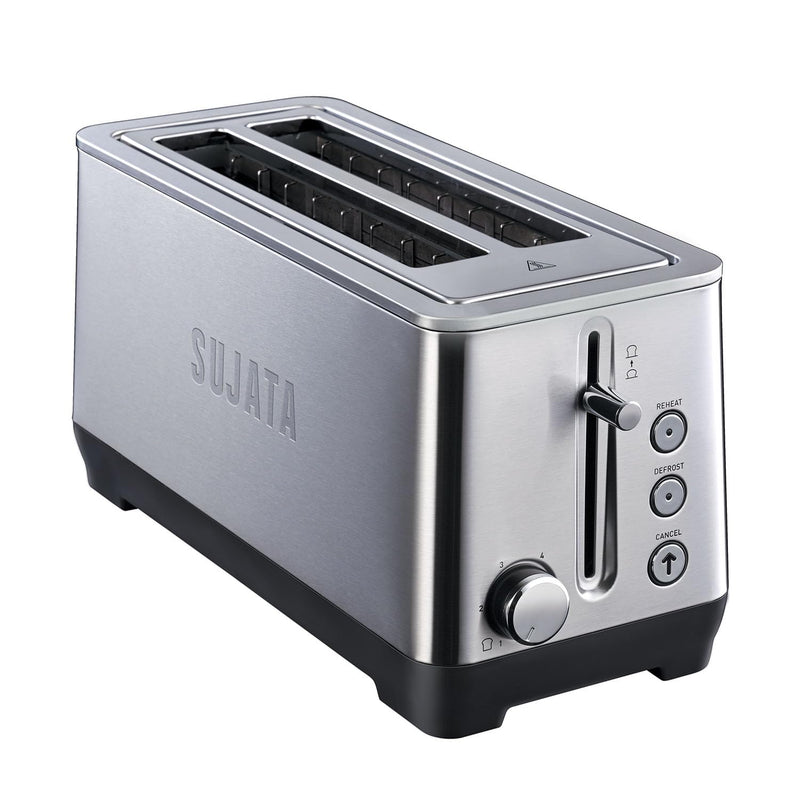 Sujata Pop-up Toaster | Stainless Steel, 7 Heating Modes, Cool Touch, Reheat & Defrost - PT12 - 4 Slice, 1500W