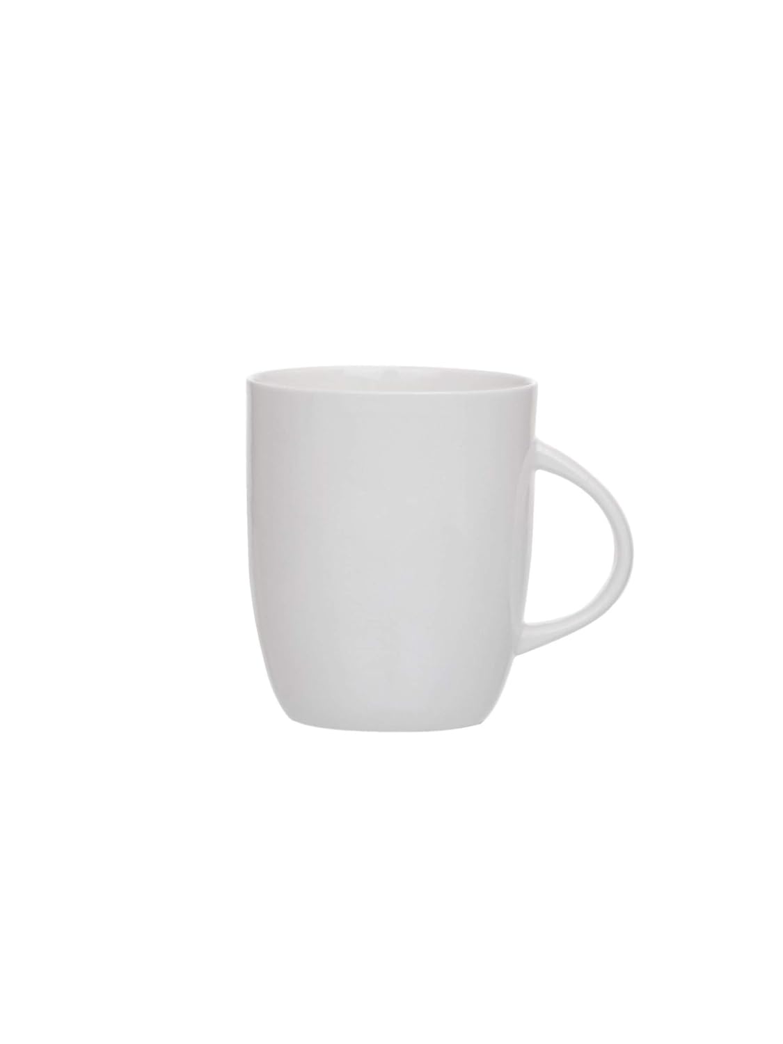 Clay Craft Basics White Ceramic Milk Mug Set Of 1Pc - 300 Ml