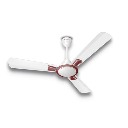 Havells 1200mm Astura Energy Saving Ceiling Fan (White Maroon, Pack of 1) 1 Star