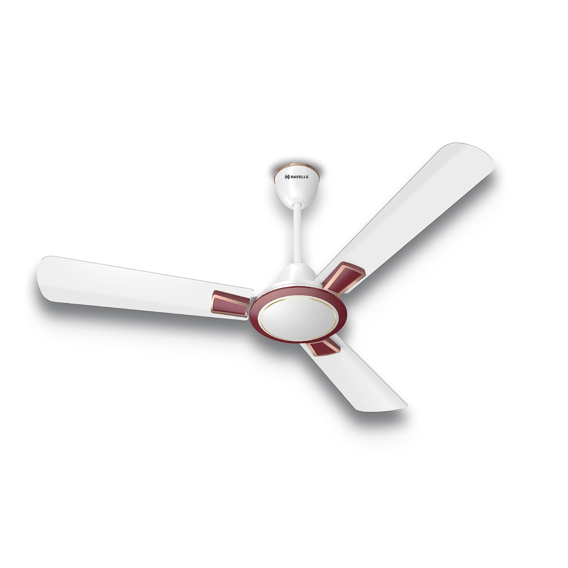 Havells 1200mm Astura Energy Saving Ceiling Fan (White Maroon, Pack of 2)