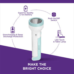 Philips EcoLink 3W Lilliput LED Torch & Table Lamp (,Pack of 1)