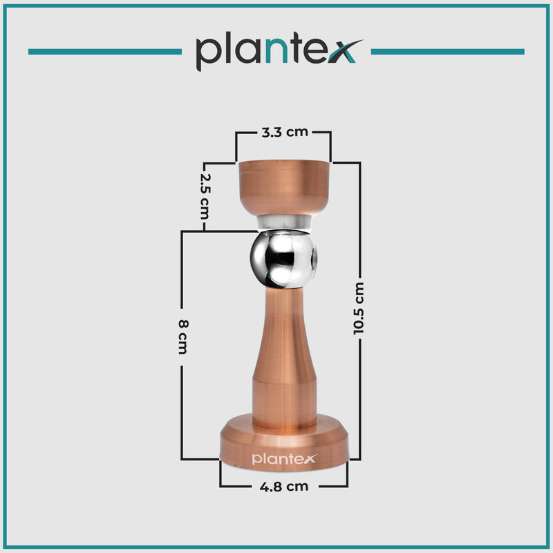 Plantex Stainless Steel 360 Degree 4 inch Door Magnet Stopper for Home/Office/Hotel Wall and Floor Mounted Soft-Catcher to Hold Wooden/Glass/PVC Door Stops - Pack of 2 (PVD Rose Gold Finish)-4
