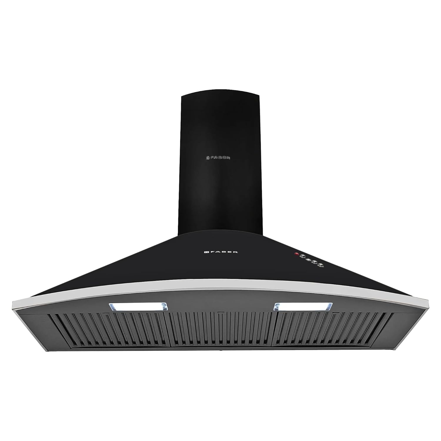 Faber 90 cm 1000 m³/hr Pyramid Kitchen Chimney | 3 Baffle Filters |12 years warranty on Motor|Motor- 240 Watt [HOOD CLASS PRO PB BK 90,Black]