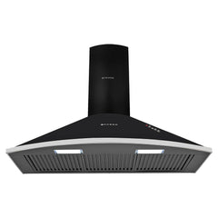Faber 90 cm 1000 m³/hr Pyramid Kitchen Chimney | 3 Baffle Filters |12 years warranty on Motor|Motor- 240 Watt [HOOD CLASS PRO PB BK 90,Black]