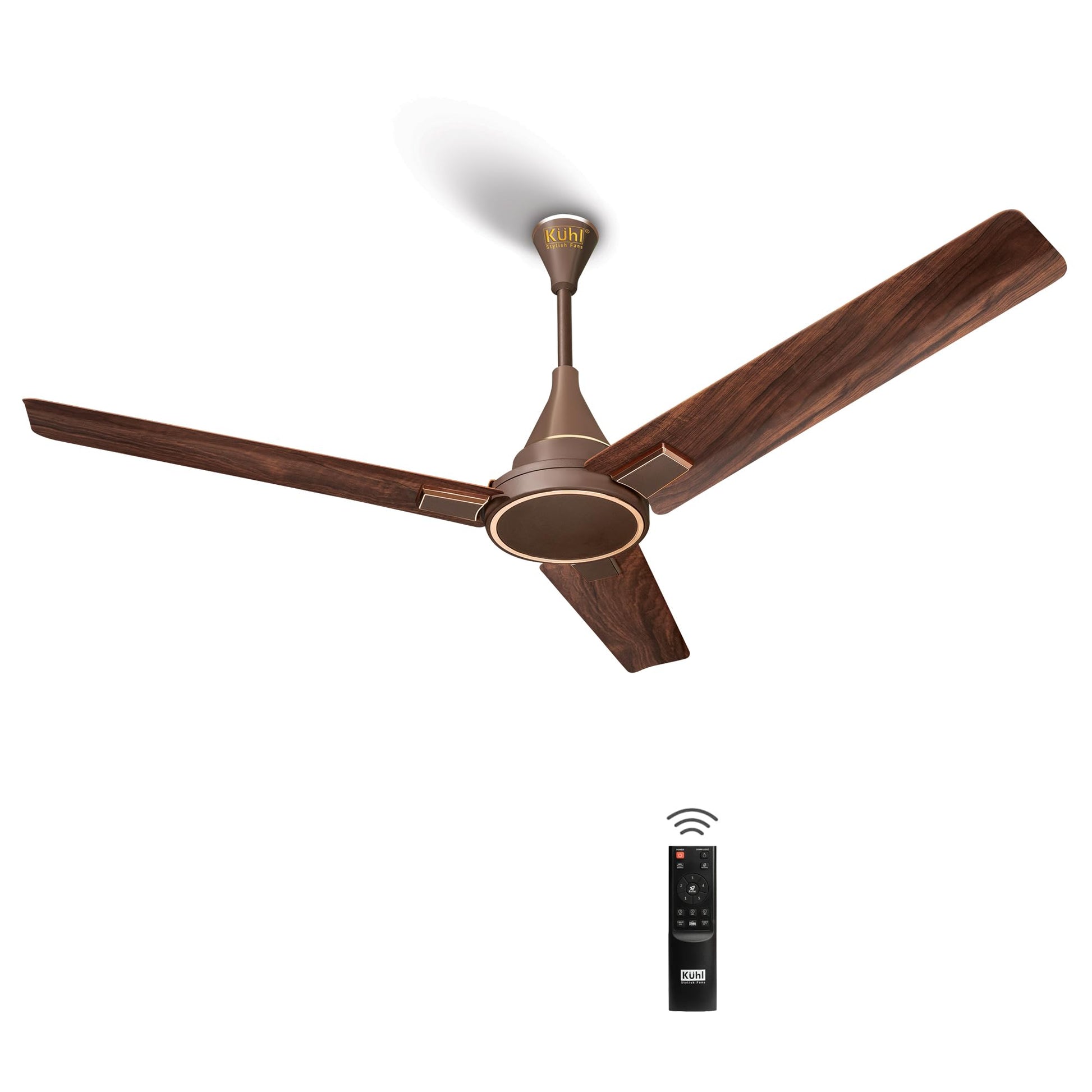 KUHL Prima A5 1200mm BLDC Ceiling Fan with Remote | 5-Star Rated | High Airflow | Saves up to 65% Electricity | 5-Year Warranty | Espresso