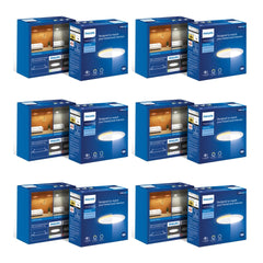 Philips 10-watt Round LED Up-Down Downlighter (Pack of 6) (Warm White + Cool Day Light, B0D4VKVMXC)