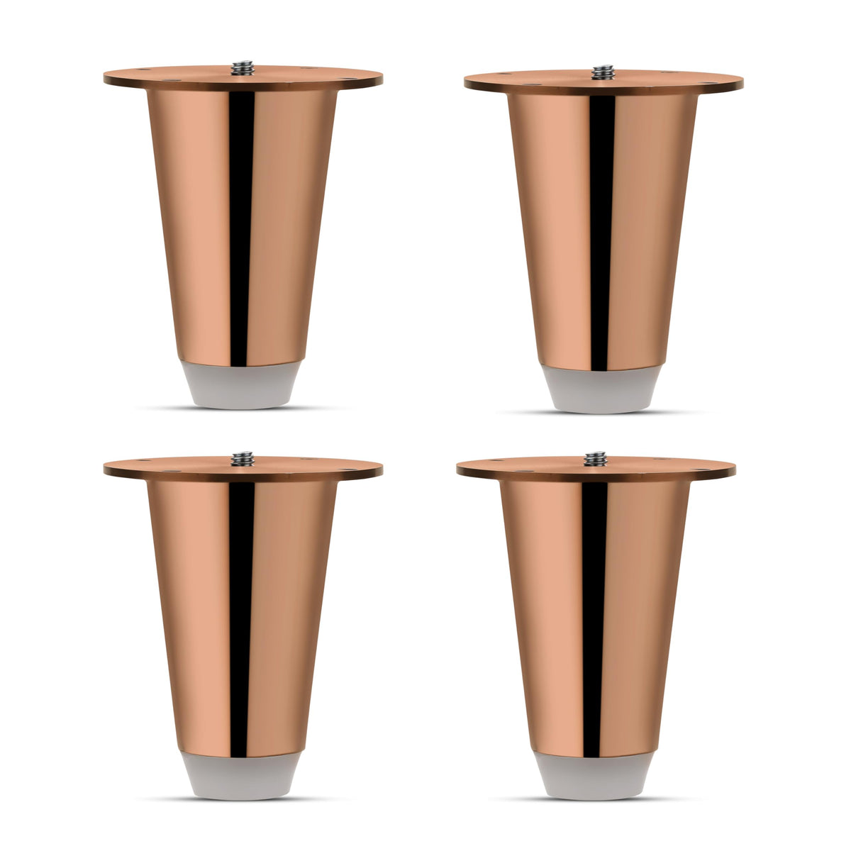 Plantex Heavy Duty Stainless Steel 3 inch Sofa Leg/Bed Furniture Leg Pair for Home/Furniture Sofa Legs for Table/Support Legs/Furniture Leg (Rose Gold) Set of 4 Pcs