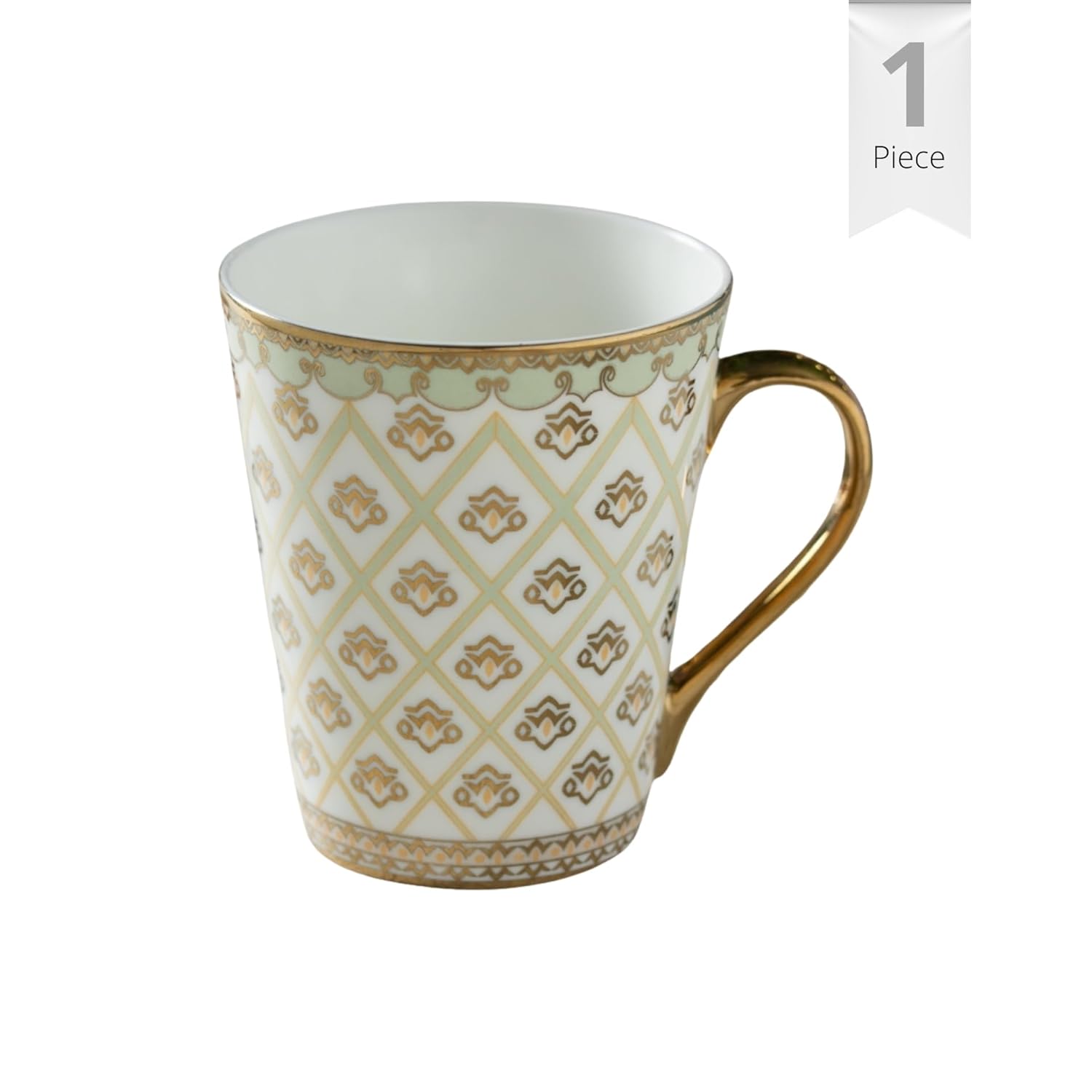 Clay Craft Fine Ceramic ZING-Ebony-Milk Mug, 1 PIECE-340 ml, Perfect for Afternoon Tea, Gifts, and Home Décor, Elegant Ceramic Milk Mug, Modern Milk Mug