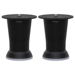 Plantex Round 4 inch Sofa Legs for Bed Furniture/Sofa Legs for Furniture Fitting/Table Legs/Sofa Leg Set of 2 pcs (Black)-1