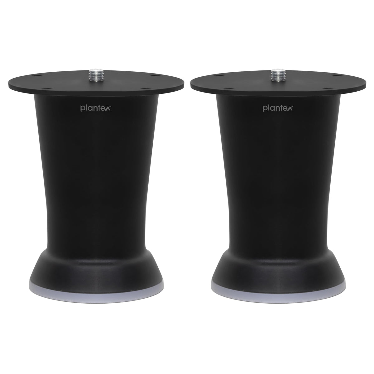 Plantex Round 4 inch Sofa Legs for Bed Furniture/Sofa Legs for Furniture Fitting/Table Legs/Sofa Leg Set of 2 pcs (Black)