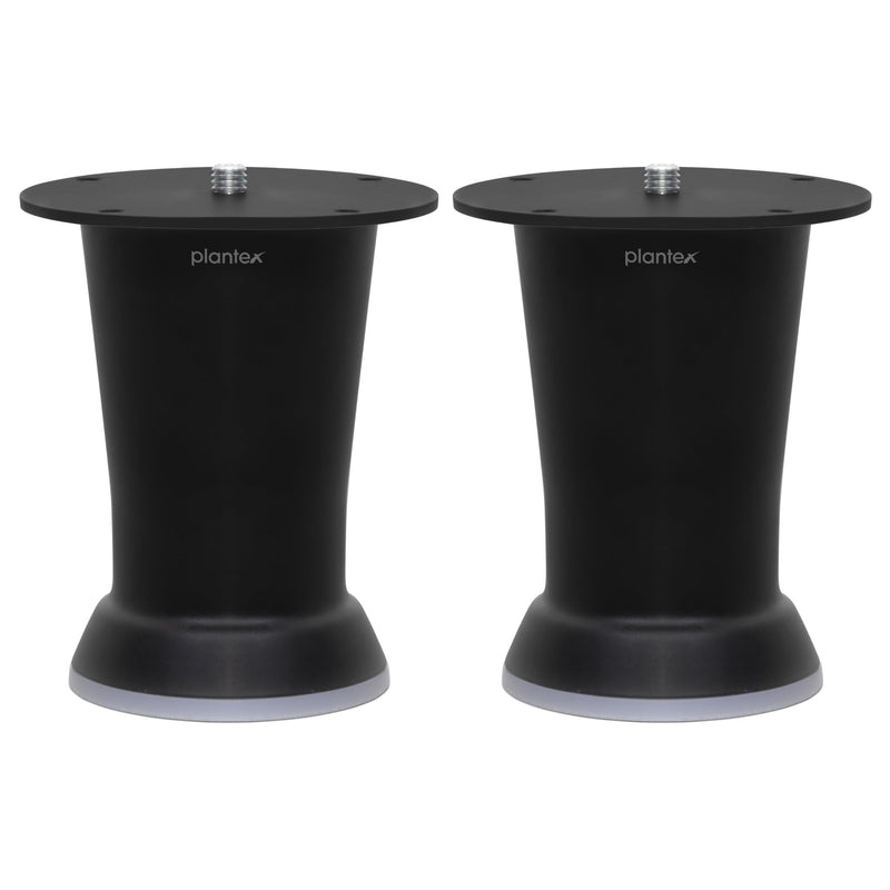Plantex Round 4 inch Sofa Legs for Bed Furniture/Sofa Legs for Furniture Fitting/Table Legs/Sofa Leg Set of 2 pcs (Black)-1