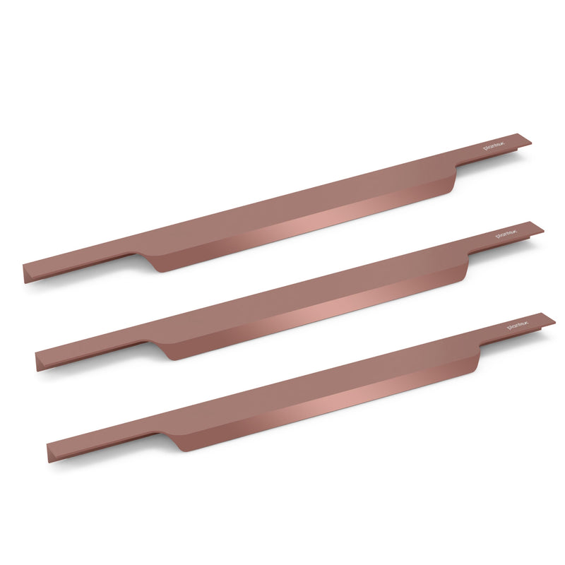 Plantex Profile Handle for Kitchen Cabinet/22 Inch Aluminium Drawer Profile Handle/Wardrobe Pull Handle for Home/Office/Hotel - Pack of 3 (Rose Gold) (Model APS-PF-1004)-1