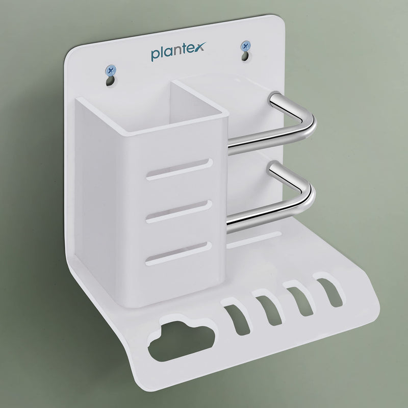 Plantex Acrylic Multipurpose Tooth Brush Holder/Stand/Tumbler for Bathroom Accessories - (White)-6