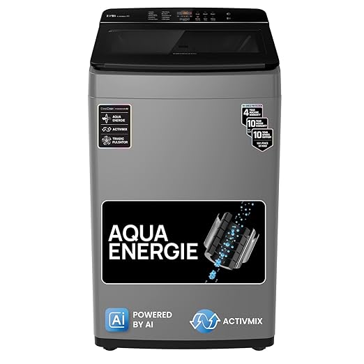 IFB 8 Kg 5 Star with Deep Clean® Technology, AI Powered, Fully Automatic Top Load Washing Machine (TL801MG1, ActivMix, Aqua Energie, Med Grey)