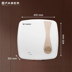 Faber Helios 15L Storage Water Heater | 5★ BEE | Auto Cutout | Warranty:5Y Tank,2Y Element & Product|8 Bar| Glassline Co