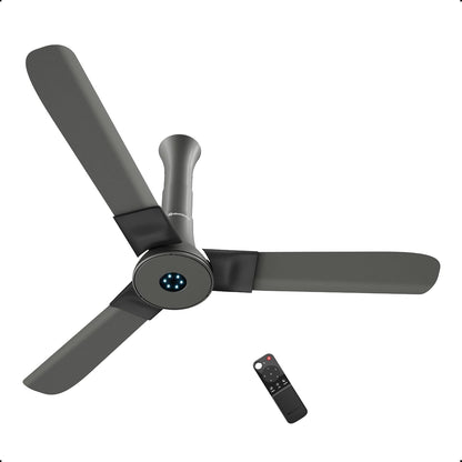 atomberg Studio+ 1200mm BLDC Ceiling Fan with Remote Control | BEE 5 star Rated Energy Efficient Ceiling Fan | High Air Delivery with LED Indicators | 2+1 Year Warranty (Sand Grey)