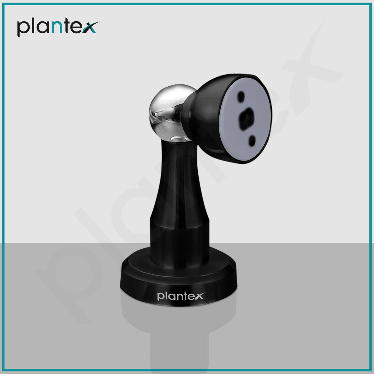 Plantex Stainless Steel 360 Degree 4 inch Door Magnet Stopper for Home/Office/Hotel Wall and Floor Mounted Soft-Catcher to Hold Wooden/Glass/PVC Door Stops (Black Finish)-6