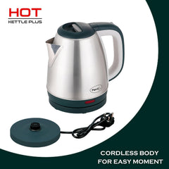 Pigeon by Stovekraft Hot Plus Electric Kettle (16245) with Stainless Steel Body, 1.5 litre, used for boiling Water, maki