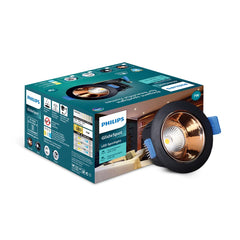 Philips 7 Watt Rose Gold Reflector LED Ceiling COB Round Spot Light with Adjustable Tilt (Pack of 2) (Warm White, B0BZRZXNY8)