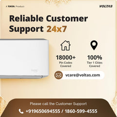 Voltas 1.5 ton 5 Star, New star rated, Inverter Split AC (Copper, Convertible 6-in-1 Cooling Modes, Auto Clean, Sleep Mode with Hidden Display, Memory Restart (185INV VENUS LUXE, White)