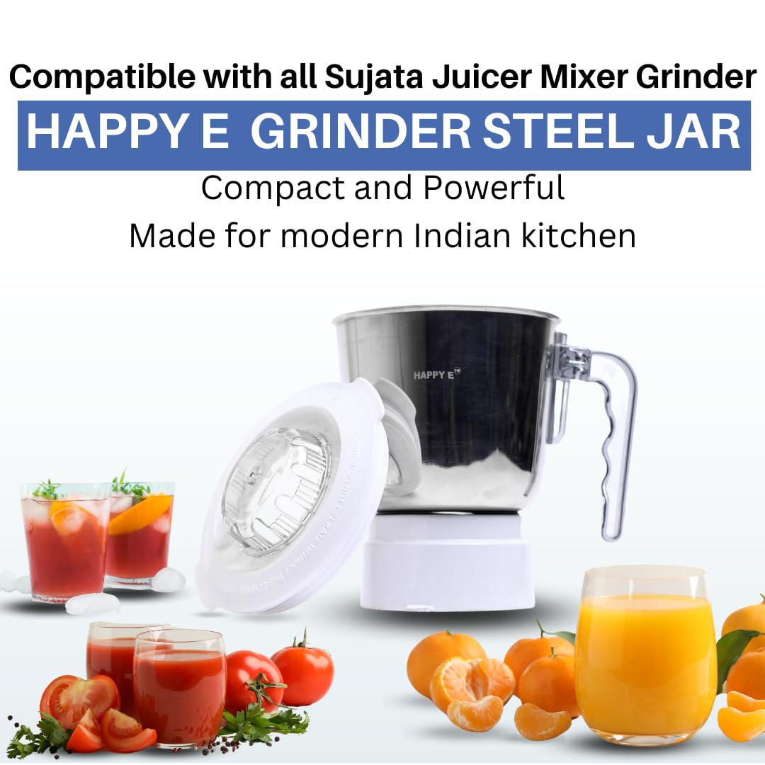 Jar Combo: 400 ml + 1000 ml + 1500 ml Plastic (Transparent) | Compatible with Sujata Mixer Grinder