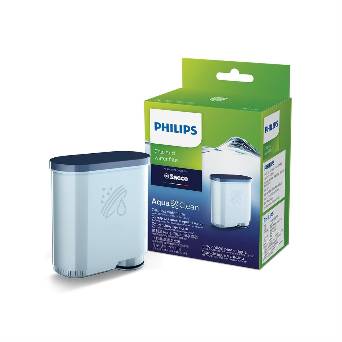 Philips Saeco AquaClean Filter 2 Pack, CA6903/22 (Pack of 2)