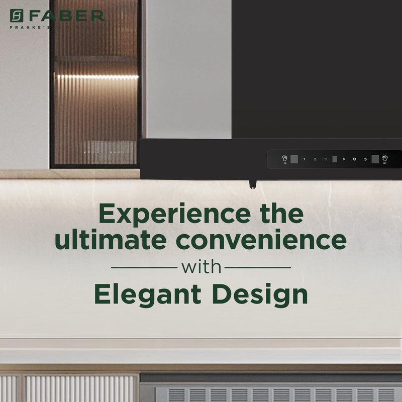 Faber 60 cm 1000 m³/hr T-Shape Kitchen Chimney | Baffle Filter | Touch Control || 12 Years warranty on Motor|| Motor- 25