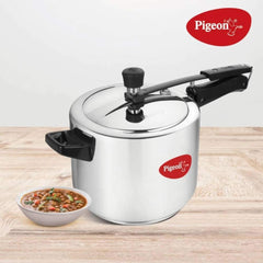 Pigeon by Stovekraft Stainless Steel Inner Lid Pressure Cooker with Sandwich Bottom, Induction Compatible, Silver