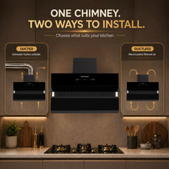 Faber Energy 90cm 1500m³/hr BLDC Autoclean Chimney|9 Speed Silent Hood|Energy Efficient|Filterless |Touch&Gesture Contro