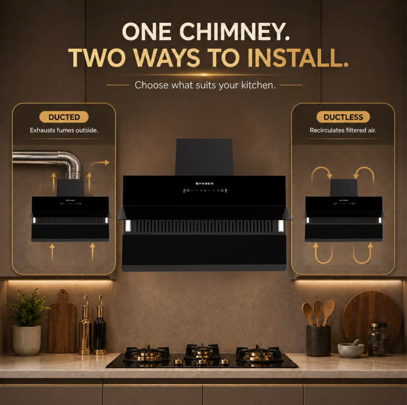 Faber Energy 90cm 1500m³/hr BLDC Autoclean Chimney|9 Speed Silent Hood|Energy Efficient|Filterless |Touch&Gesture Contro
