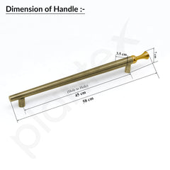 Plantex Main Door Handle/Stainless Steel & Aluminium Door Handle/450mm Pull-Push Handle for Home/Office/Hotel - Pack of 1 (DTMD-413, Brass Antique & Gold)-2