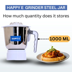 Jar Combo: 400 ml + 1000 ml + 1500 ml Plastic (Transparent) | Compatible with Sujata Mixer Grinder