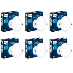 Philips Polycarbonate Astra Sleek 15-Watt Round LED Downlighter (Pack of 6)