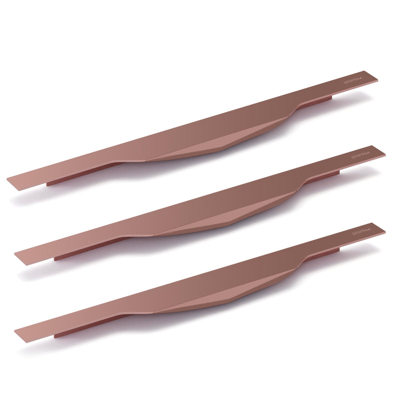 Plantex Profile Handle for Kitchen Cabinet/16 Inch Aluminium Drawer Profile Handle/Wardrobe Pull Handle for Home/Office/Hotel - Pack of 3 (Rose Gold) (Model APS-PF-1002)-1