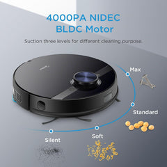 Midea M7 Robotic Vacuum Cleaner |Wet & Dry | BLDC Motor | 4000Pa Suction| 5th gen lidar Navigation 30 Set sensors |Auto Return Charge| Alexa & Google Enabled