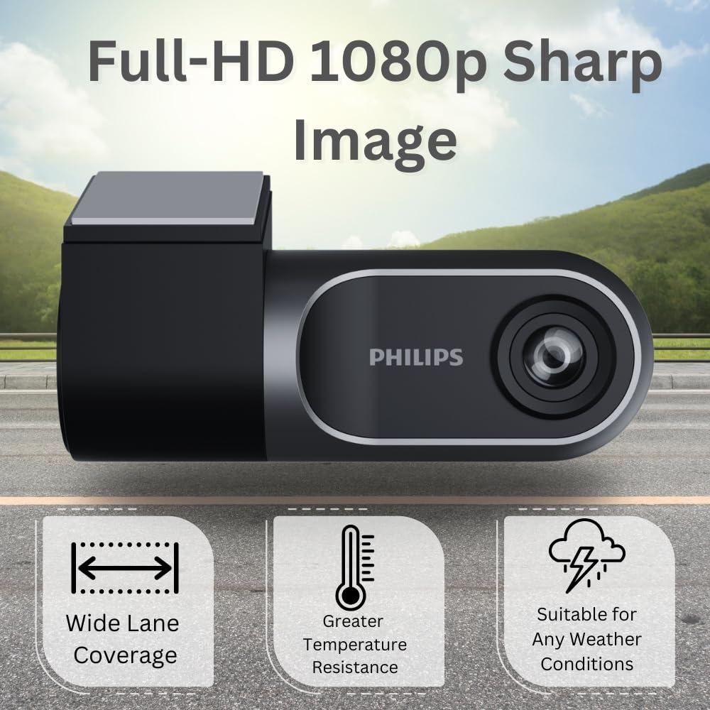 Philips GoSure 3101 Dashcam for Car with 32GB SD Card