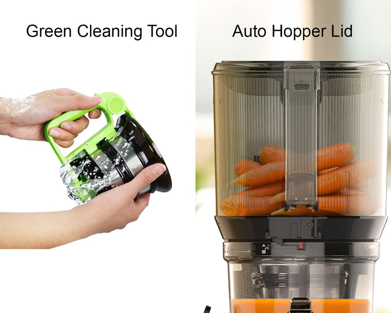 kuvings AUTO10 Black Cold Press Juicer, New Launch, Ultimate Hands-Free Whole Slow Juicer, Just Load Ingredients & Extract Juice at Press of a Button, Auto Cutting, 12 Years Warranty