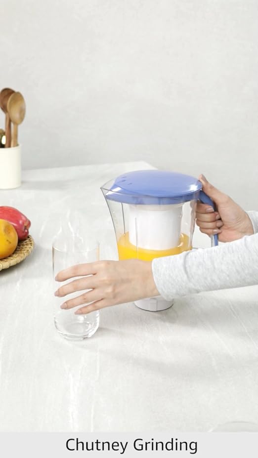 Preethi Super Extractor MGA-510 1.5L Leaf Jar (Blue) | High Grade Stainless Steel Jars & Blades | Transparent Lid | Blue | Steel